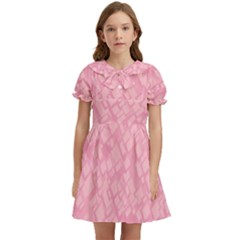 Pink Kids  Bow Tie Puff Sleeve Dress