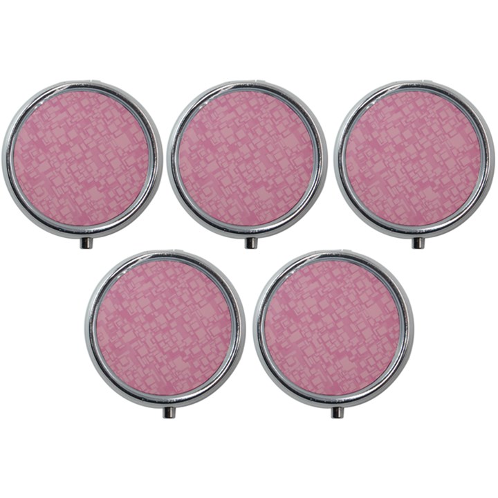 Pink Mini Round Pill Box (Pack of 5)