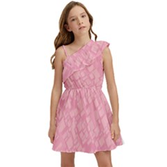 Pink Kids  One Shoulder Party Dress