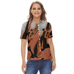 Paint Women s Short Sleeve Double Pocket Shirt