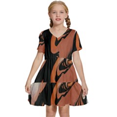 Paint Kids  Short Sleeve Tiered Mini Dress