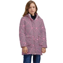 Triangle Kid s Hooded Longline Puffer Jacket by nateshop