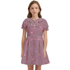 Triangle Kids  Bow Tie Puff Sleeve Dress