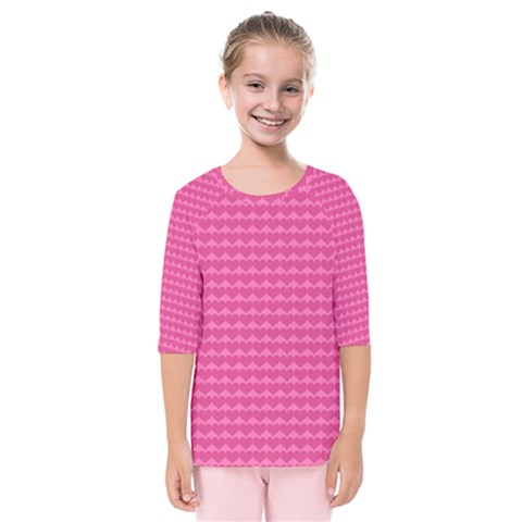 Abstract-pink Love Kids  Quarter Sleeve Raglan Tee by nateshop