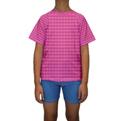 Abstract-pink Love Kids  Short Sleeve Swimwear by nateshop