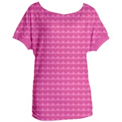 Abstract-pink Love Women s Oversized Tee