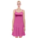 Abstract-pink Love Spaghetti Strap Velvet Dress View1