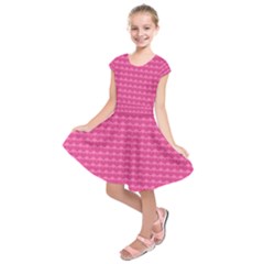 Abstract-pink Love Kids  Short Sleeve Dress by nateshop