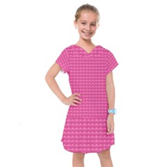 Abstract-pink Love Kids  Drop Waist Dress by nateshop