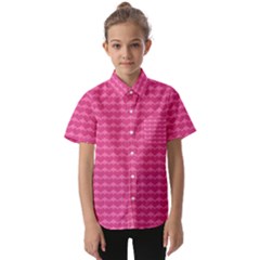 Abstract-pink Love Kids  Short Sleeve Shirt by nateshop