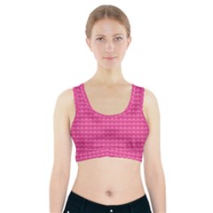 Abstract-pink Love Sports Bra With Pocket by nateshop