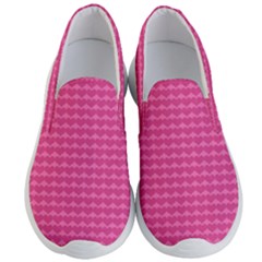 Abstract-pink Love Men s Lightweight Slip Ons by nateshop