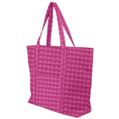 Abstract-pink Love Zip Up Canvas Bag