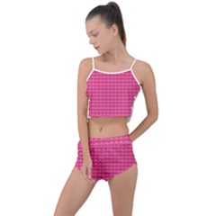 Abstract-pink Love Summer Cropped Co-ord Set by nateshop