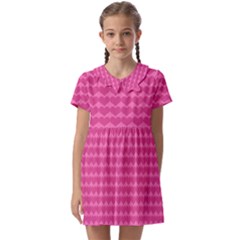 Abstract-pink Love Kids  Asymmetric Collar Dress by nateshop