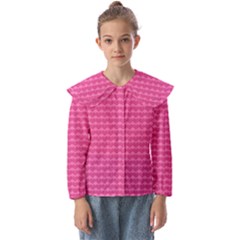 Abstract-pink Love Kids  Peter Pan Collar Blouse