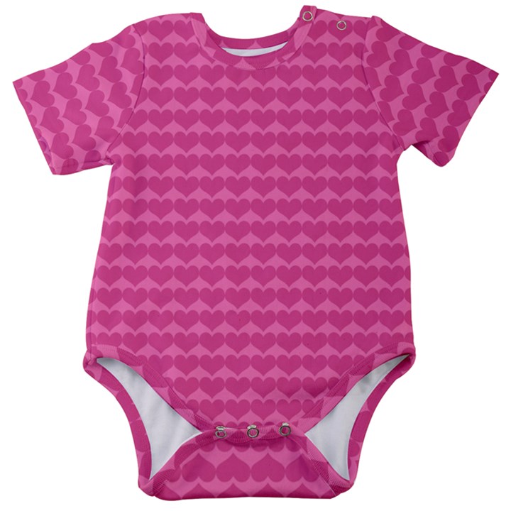 Abstract-pink Love Baby Short Sleeve Onesie Bodysuit