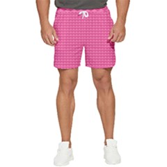 Abstract-pink Love Men s Runner Shorts