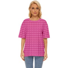 Abstract-pink Love Oversized Basic Tee by nateshop