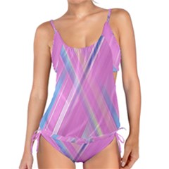 Background Abstrac Pink Tankini Set by nateshop