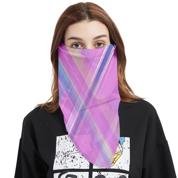 Background Abstrac Pink Face Covering Bandana (Triangle)