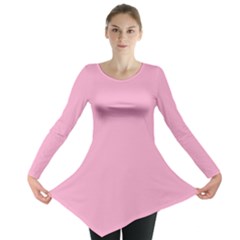 Background Pink Modern Long Sleeve Tunic  by nateshop