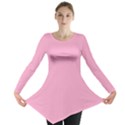 Background Pink Modern Long Sleeve Tunic  View1