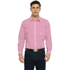 Background Pink Modern Men s Long Sleeve  Shirt by nateshop