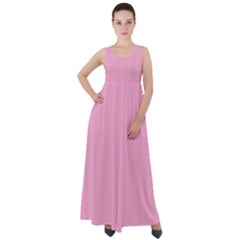 Background Pink Modern Empire Waist Velour Maxi Dress by nateshop