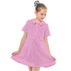 Background Pink Modern Kids  Short Sleeve Shirt Dress by nateshop