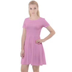 Background Pink Modern Cap Sleeve Velour Dress  by nateshop