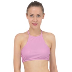 Background Pink Modern Racer Front Bikini Top by nateshop