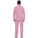 Background Pink Modern Men s Long Sleeve Velvet Pocket Pajamas Set View4