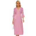 Background Pink Modern Midsummer Wrap Dress View1