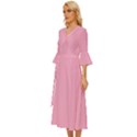 Background Pink Modern Midsummer Wrap Dress View2