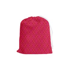 Background Red Motif Drawstring Pouch (medium) by nateshop