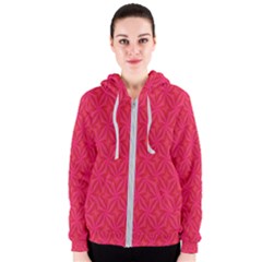 Background Red Motif Women s Zipper Hoodie by nateshop