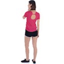 Background Red Motif Back Circle Cutout Sports Tee View2