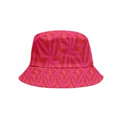 Background Red Motif Inside Out Bucket Hat (kids)