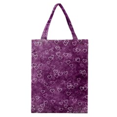 Background Purple Love Classic Tote Bag by nateshop