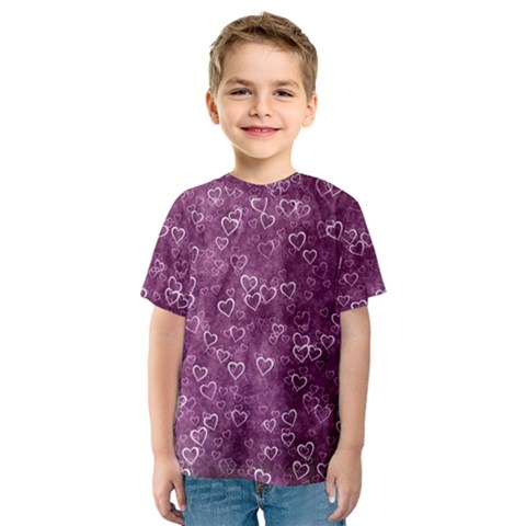 Background Purple Love Kids  Sport Mesh Tee by nateshop