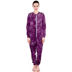 Background Purple Love Onepiece Jumpsuit (ladies) by nateshop