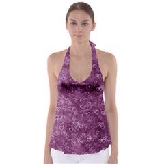 Background Purple Love Babydoll Tankini Top by nateshop