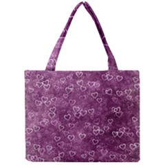 Background Purple Love Mini Tote Bag by nateshop