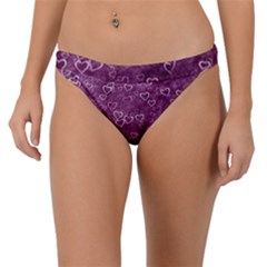 Background Purple Love Band Bikini Bottom by nateshop