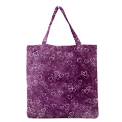 Background Purple Love Grocery Tote Bag by nateshop