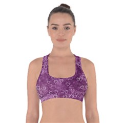 Background Purple Love Cross Back Sports Bra by nateshop