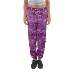 Background Purple Love Women s Jogger Sweatpants by nateshop