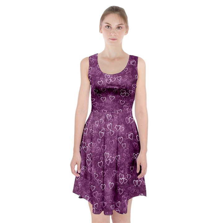 Background Purple Love Racerback Midi Dress