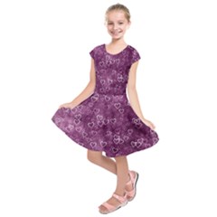 Background Purple Love Kids  Short Sleeve Dress by nateshop